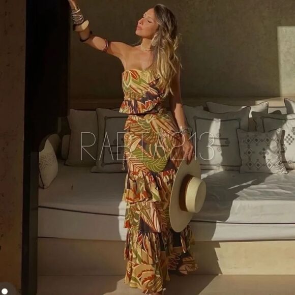 ZARA LINEN BLEND RUFFLED TOP - Picture 1 of 9